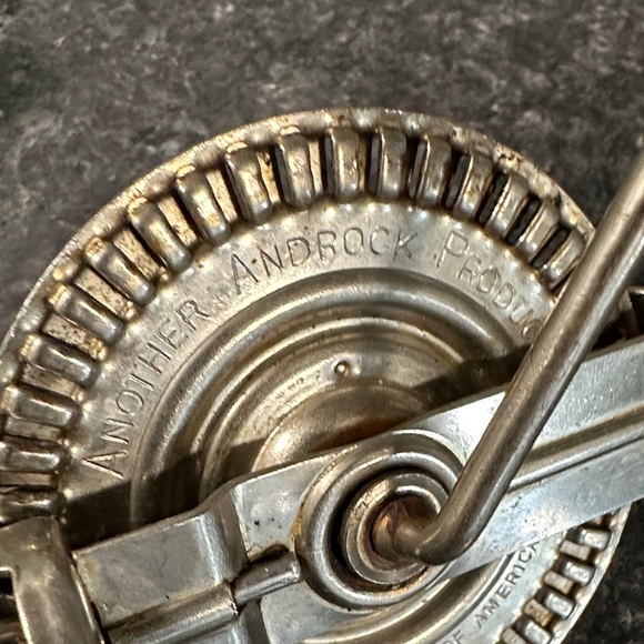 Vintage Stainless Steel Hand Mixer with Red Handle - Picture 5 of 7